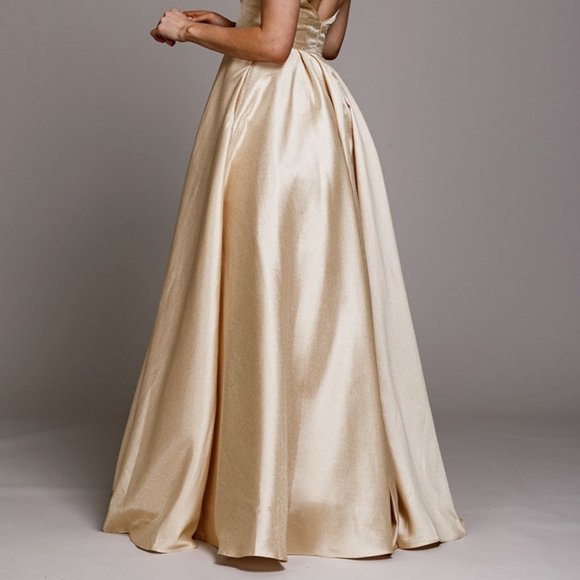 Navy Sleeveless Bridesmaid Long Dress - Picture 5 of 9